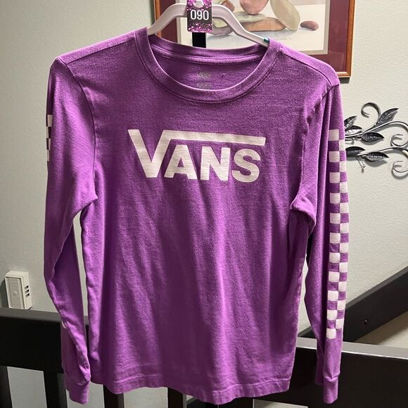 EUC Vans Small  Purple Long Sleeve Shirt #90 - Picture 1 of 6